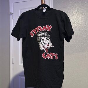 Unisex Stray Cats Black Band Graphic T-Shirt Size Medium |A177